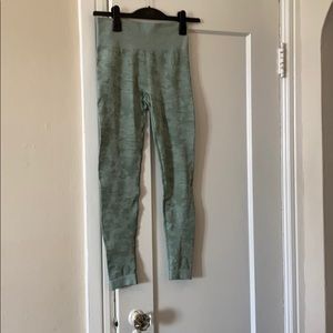 Gymshark Green Camo Seamless High Waisted Leggings